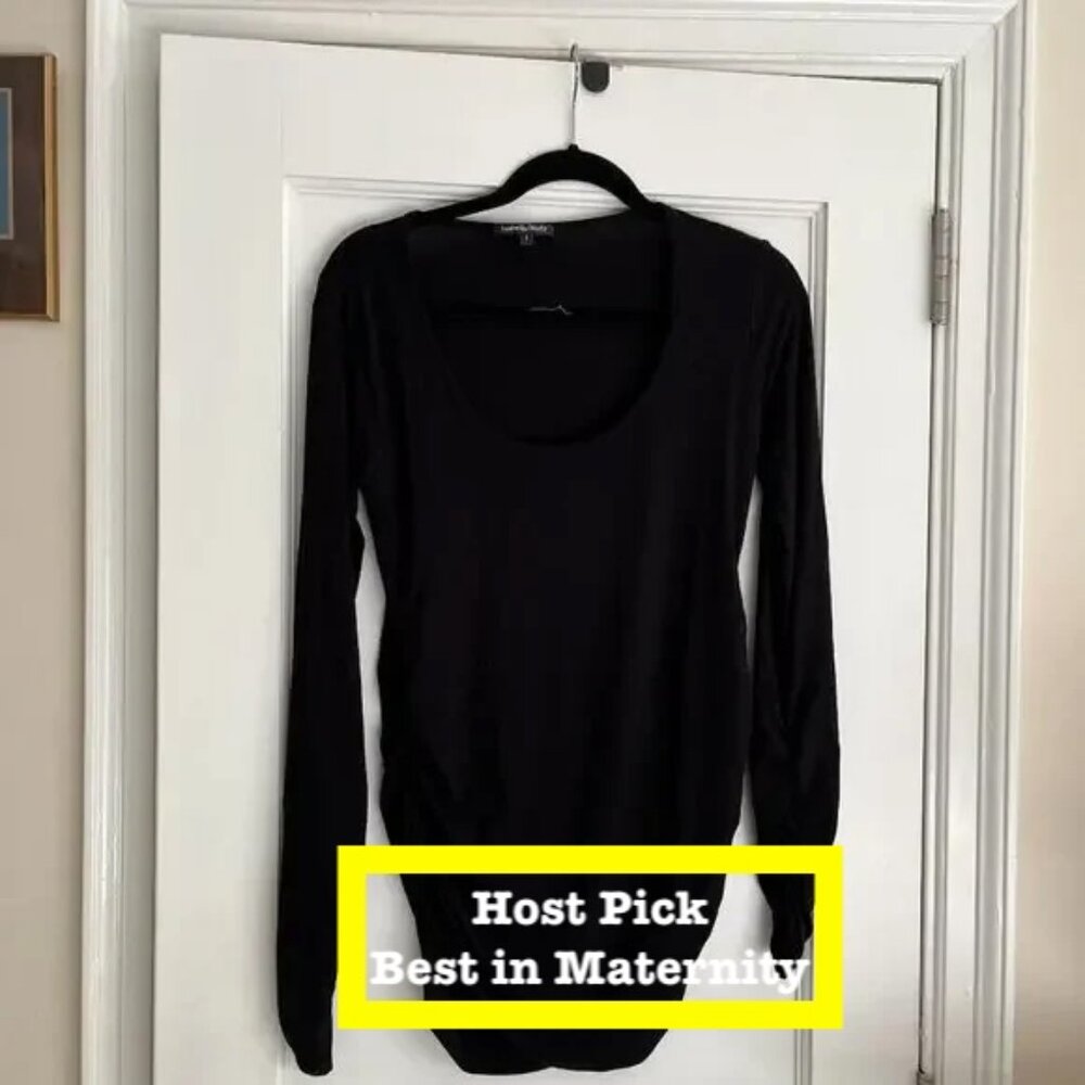 Isabella Oliver Size 3 – Black Maternity Top